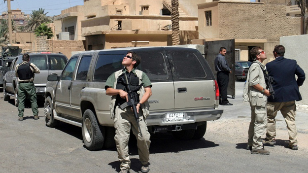 Blackwater была нанята властями США для охраны в Ираке американских дипломатов и объектов 